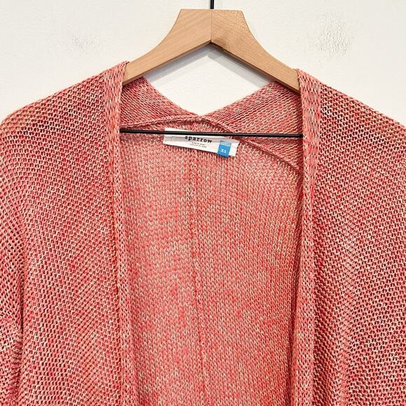 Anthropologie Sparrow Knit Open Sweater Red Size XS - Picture 2 of 8